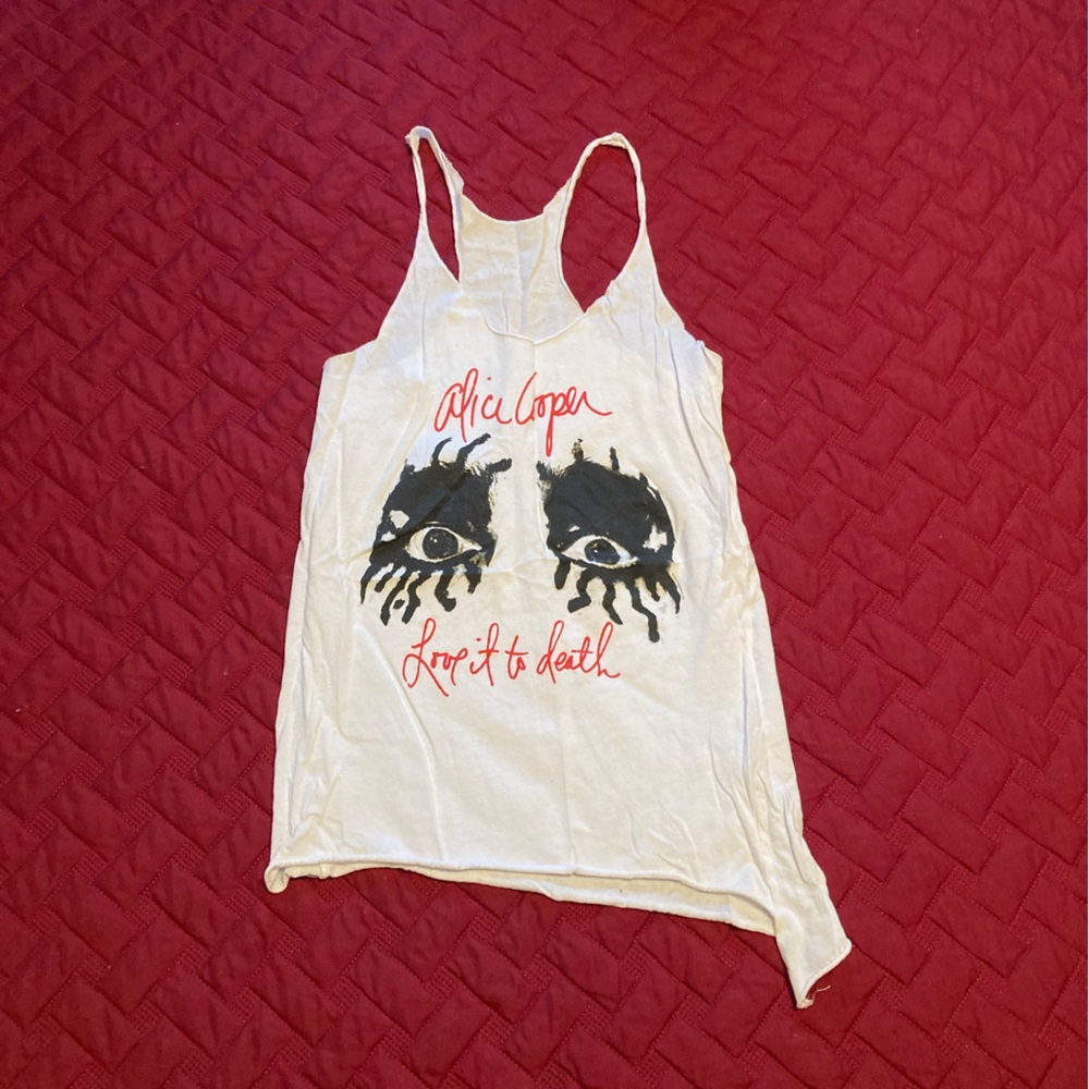 Alice Cooper “Love It To Death” Racerback Tank Top 🎶🐍🎸🕷️